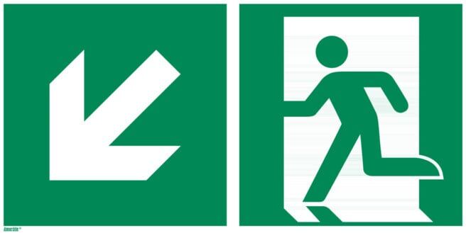 Signaux de secours Issue de secoursà gauche vers le as, Type: 15300 ; nVent HOFFMAN (ACN266.00.312)