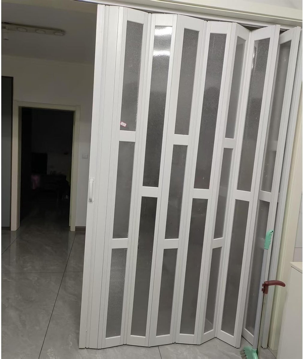 Witte harmonica vouwdeur voor ruimtebesparing - 100 x 193 cm