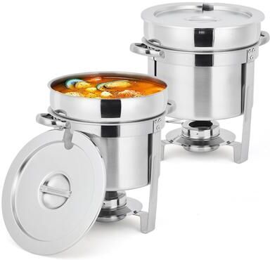 Garvee 7QT Commercial-Grade Soup Chafer Set