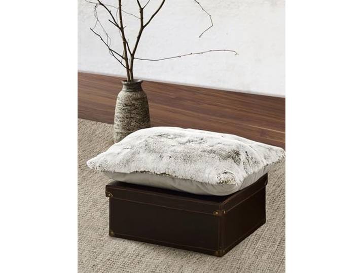 Irisette Dekokissen Kuschelkissen in Felloptik Sofakissen Silber 30x50 8950-11