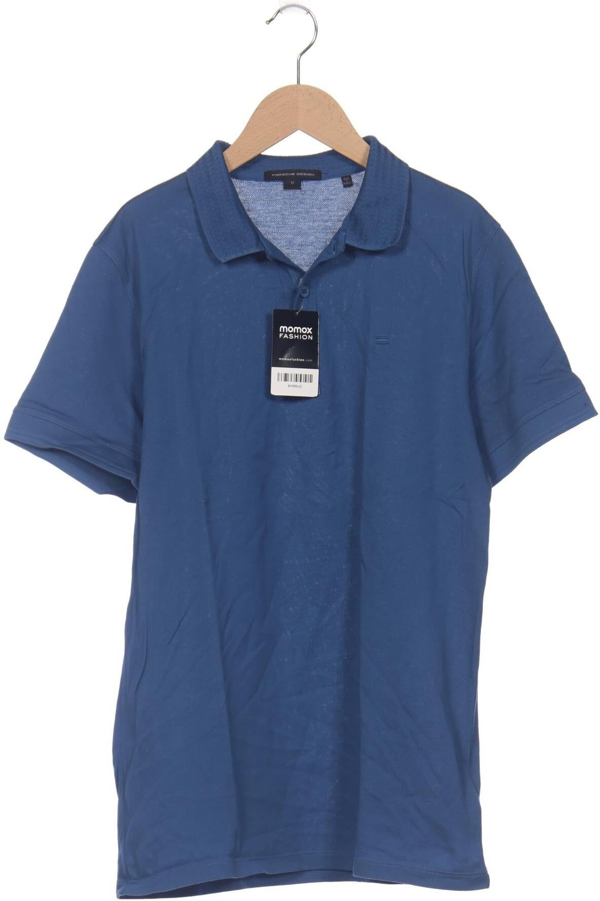 Porsche Design Herren Poloshirt, Blau, Gr. M, Baumwolle - Second Hand