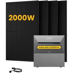 Anker SOLIX Solarbank 3 E2700 Pro, mit 4 x 500 Bifaziale Solarmodule.by Powerness - 5.4kWh / ohne Zubehör / Powerness Express (Lieferzeit: 5-14 Werktage)