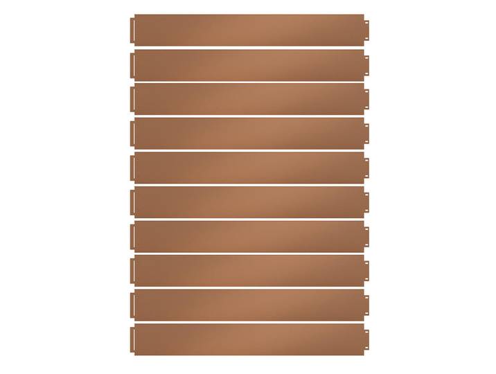 Vicco Rasenkante Braun 100 x 14 cm 50 Meter, Metall, Rechteckig, 100x14x0.7 cm, Gartenzubehör, Hochbeet