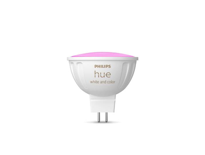 PHILIPS HUE Smarte LED-Leuchte White & Col. Amb. MR16 Einzelpack, 400 lm , Energieeffizienz: G, weiss (weiß), H: 4,9cm, Leuchten, Smarte LED-Leuchte
