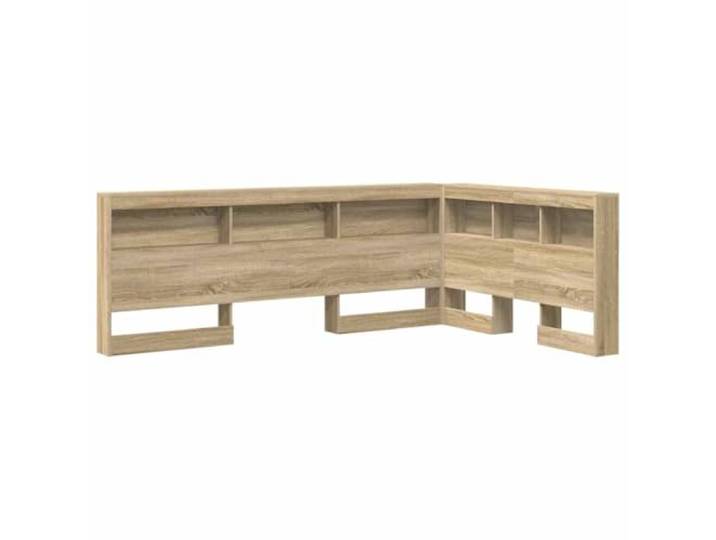 HGLADYU Stauraum-Kopfteil aus Holzwerkstoff in L-Form für modernes Schlafzimmer mit integrierter Ladestation