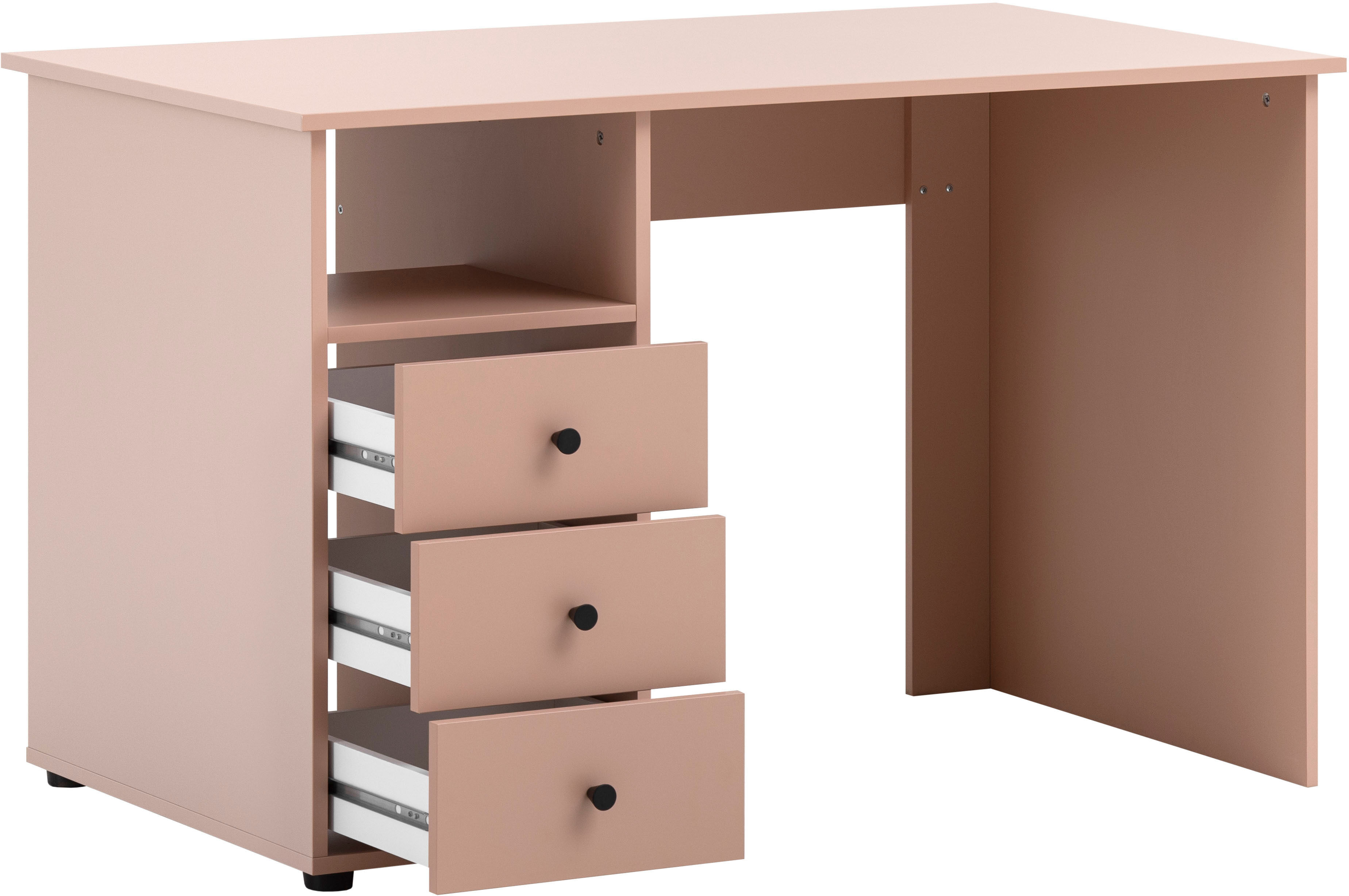 Schreibtisch SCHILDMEYER "Smash, Schreibtisch, Made in Germany, B: 115 cm", rot (apricot, apricot, apricot), B:115,8cm H:74cm T:70cm, Tische, Schreibtisch, Solide Verarbeitung - Dieses Produkt ist in Deutschland gefertigt apricot, apricot, apricot B/H/T: 