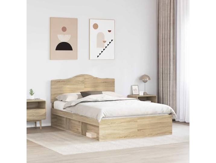 KTHLBRH Bettgestell Sonoma, 160 x 200 cm, Kiefer massiv Modernes Design, minimalistische Linien, stabiler Doppelrahmen, einfacher Aufbau