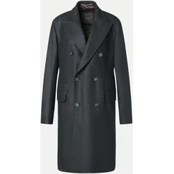 Doppelreihiger Wollmantel Schwarz 52
