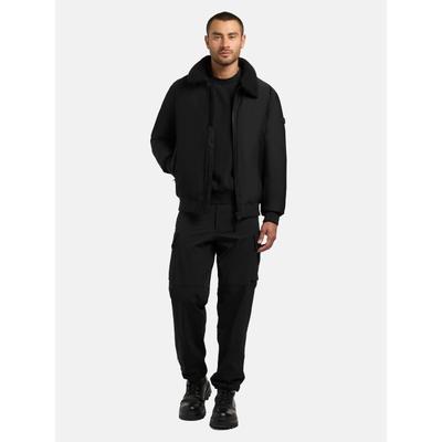 Outdoorjacke KHUJO "Ginster", Herren, Gr. S (48), schwarz, Obermaterial: 83% Polyester, 17% Elasthan. Innenfutter: 100% Nylon. Wattierung: 100% Polyester, regular fit hüftbedeckend, Ärmel ohne Ärmelschlitz Rippbündchen, Jacken Outdoorjacke, Herren...