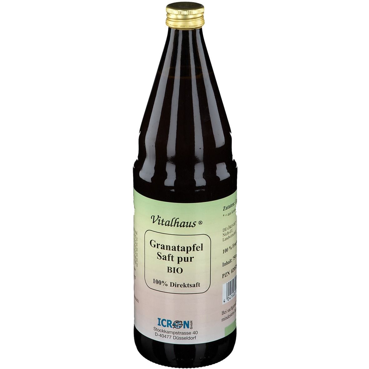 Granatapfel Saft Pur Bio Vitalhaus 750 ml