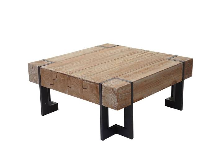 COUCHTISCH quadrat Braun