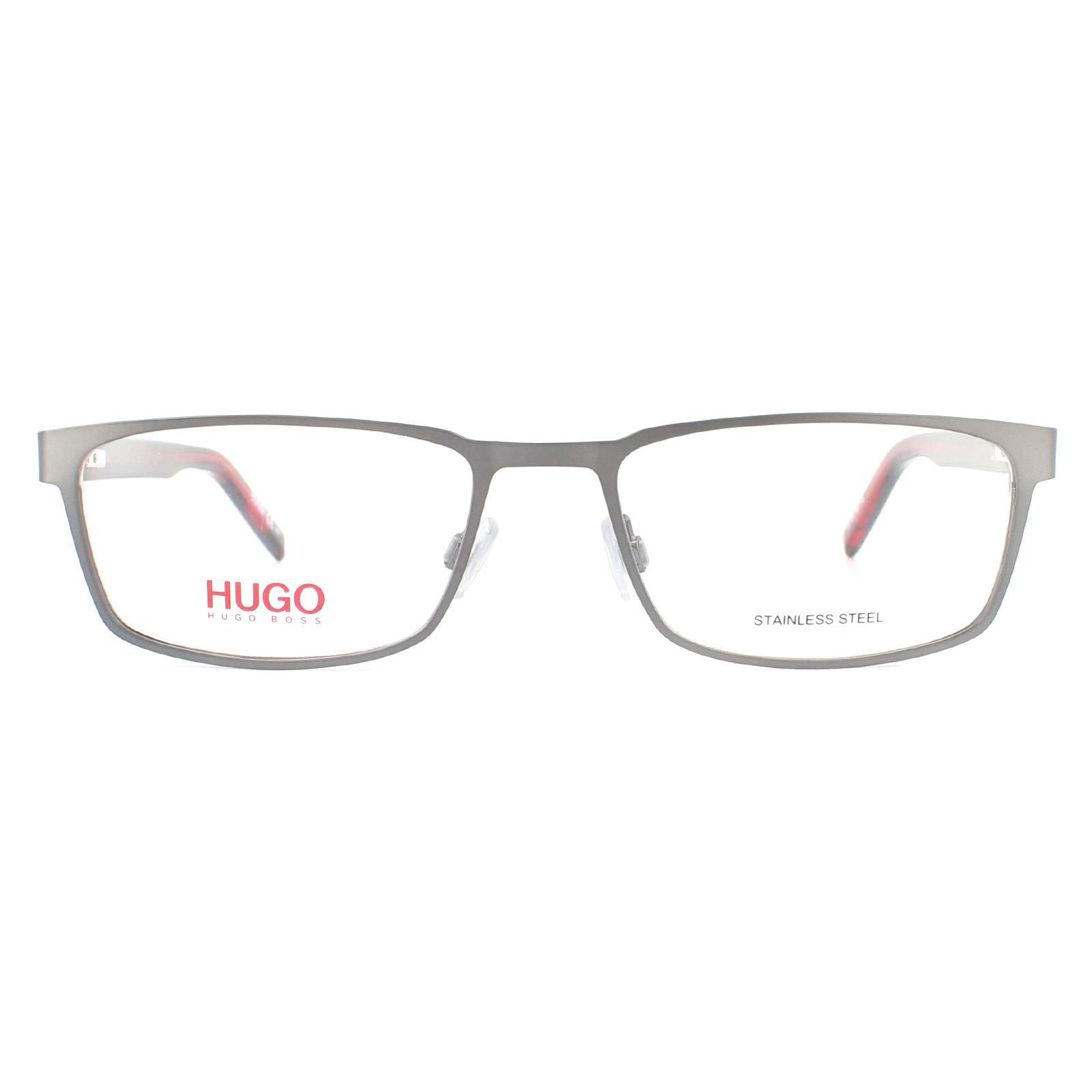 Hugo by Hugo Boss Brillenkaders HG 1075 R80 Semi-Mat Donker Ruthenium Heren