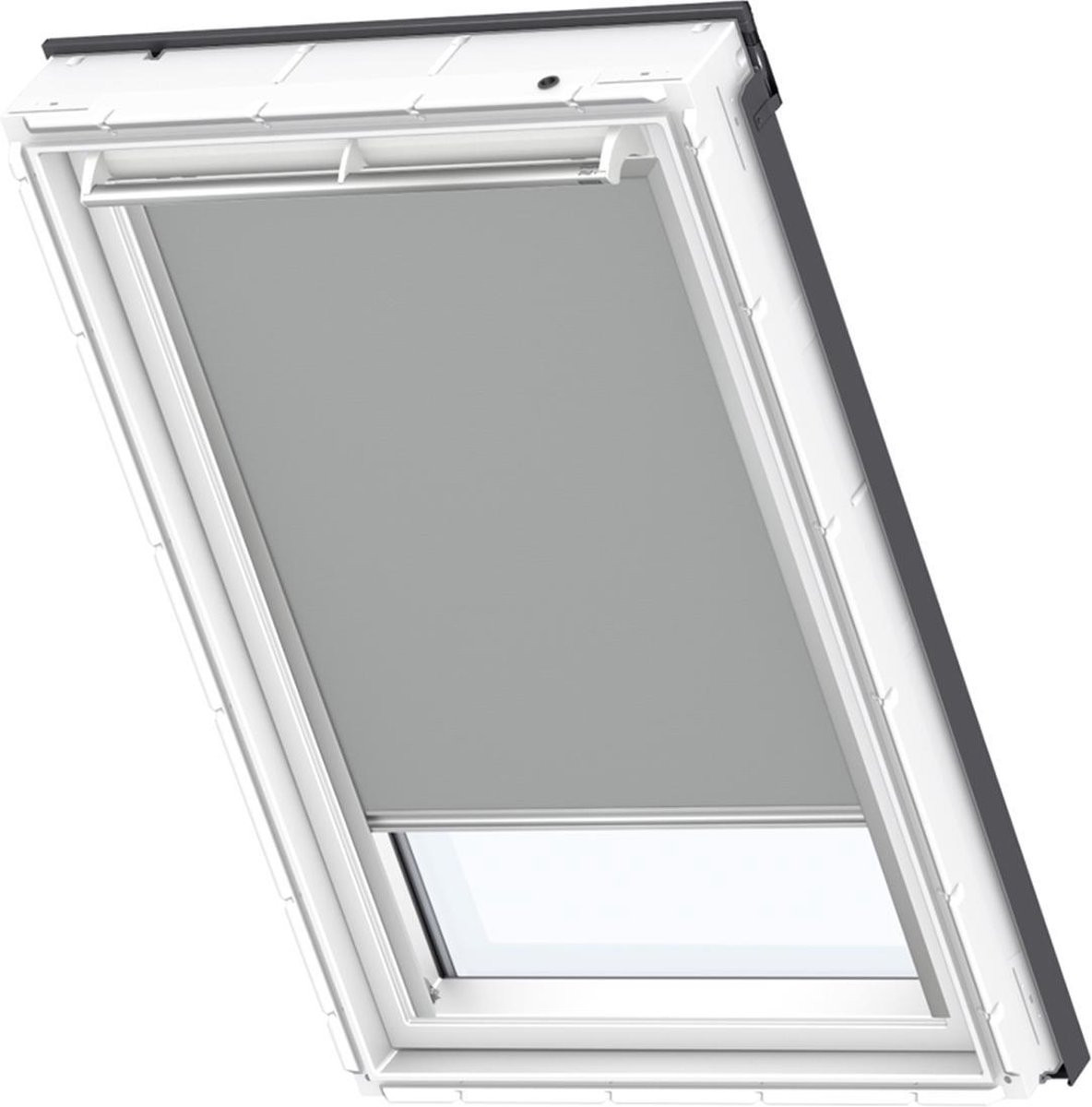 Velux Origineel Verduisterend Rolgordijn Grey, Wit Kozijn, C04
