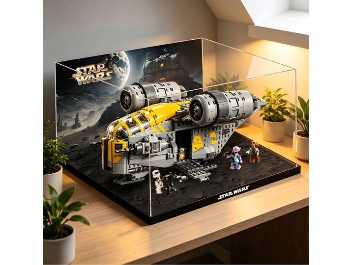 Applicable au boîtier de présentation transparent anti-poussière en acrylique Lego 75447 Star Wars Saber Hornship (à l'exclusion des ensembles Lego)