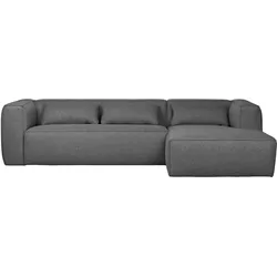 Ecksofa Bean Stoff, modern und robust, rechts, grau, bequem für 3–4 Personen