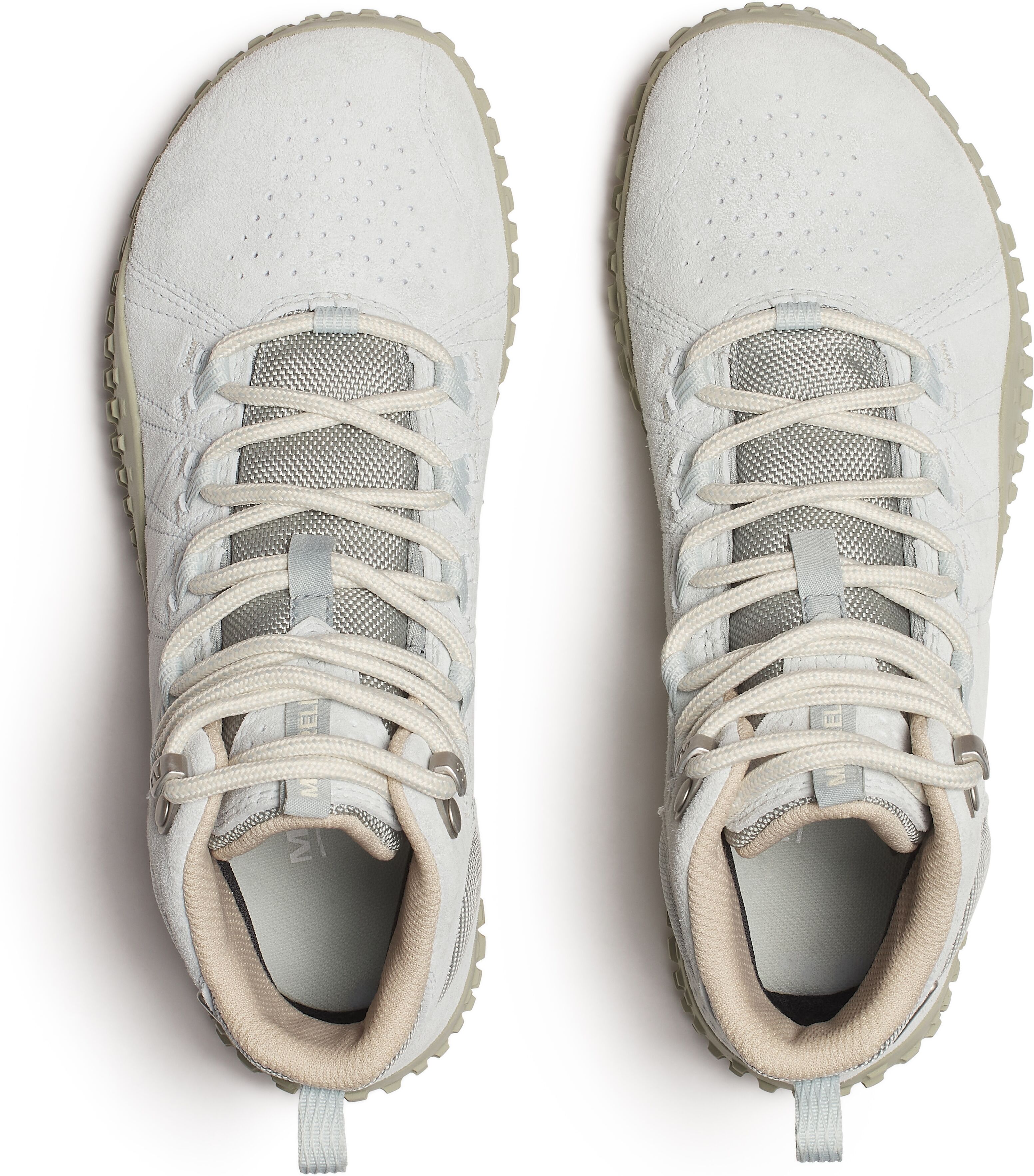 Barfussschuh MERRELL "WRAPT MID WP", Damen, Gr. 37, EVA Synthetik, weiss (angelite), Leder, Schuhe Barfussschuh angelite 37, EVA Synthetik