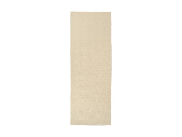 Scandi Living Furrow Wollteppich naturweiß 80x240 cm