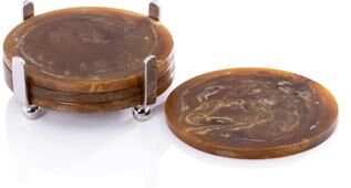 Zodax Spiga 4-Piece Set Coasters on Stand