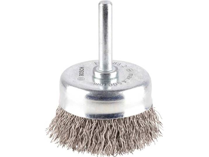 Bosch 1x Brosse Boiss. Ondulés PRO Inox clean Emm. Cyl. pour Acier\, Acier inoxydable\, Ø 50 mm Professional Accessoire Perceuses