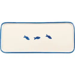Lido Servierteller 26,5 cm mit Fischmuster hellblau
