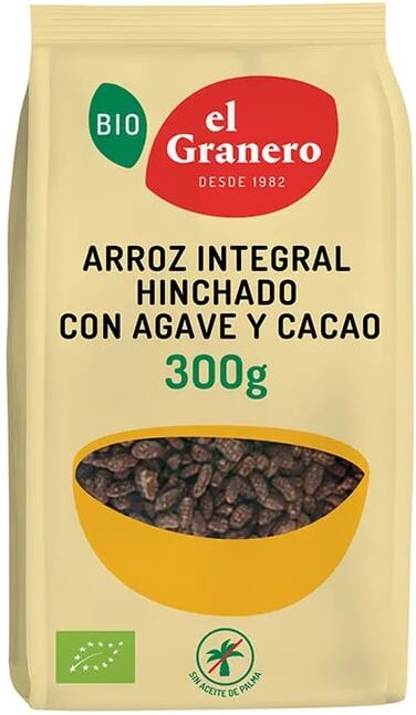El Granero Integral Arroz Integral Inchado Com Agave E Cacau Bio 300g