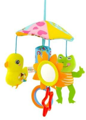 United Baby Animal Stroller Hanging Rattle Toy With Wind Chime And Sensory Pendant duck Frog