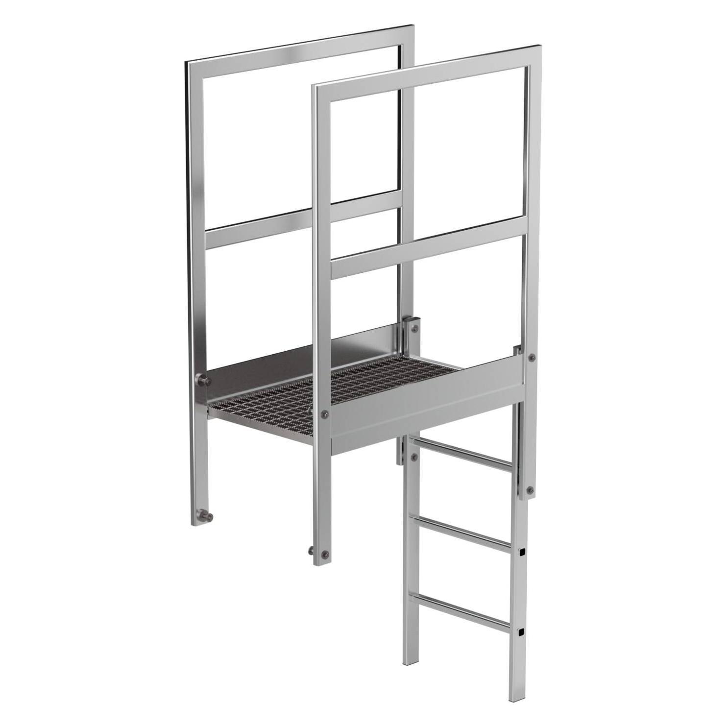 Munk Attika-Überstieg Alu-blank (122 cm) (062181)
