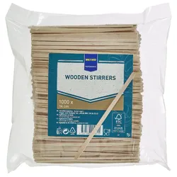 METRO Professional Rührstäbchen, Holz, bioabbaubar, 14 cm, 1000 Stück