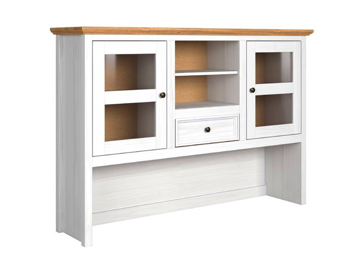Haut de buffet massif 155 x 106 x 37cm Blanc/Epicéa blanc