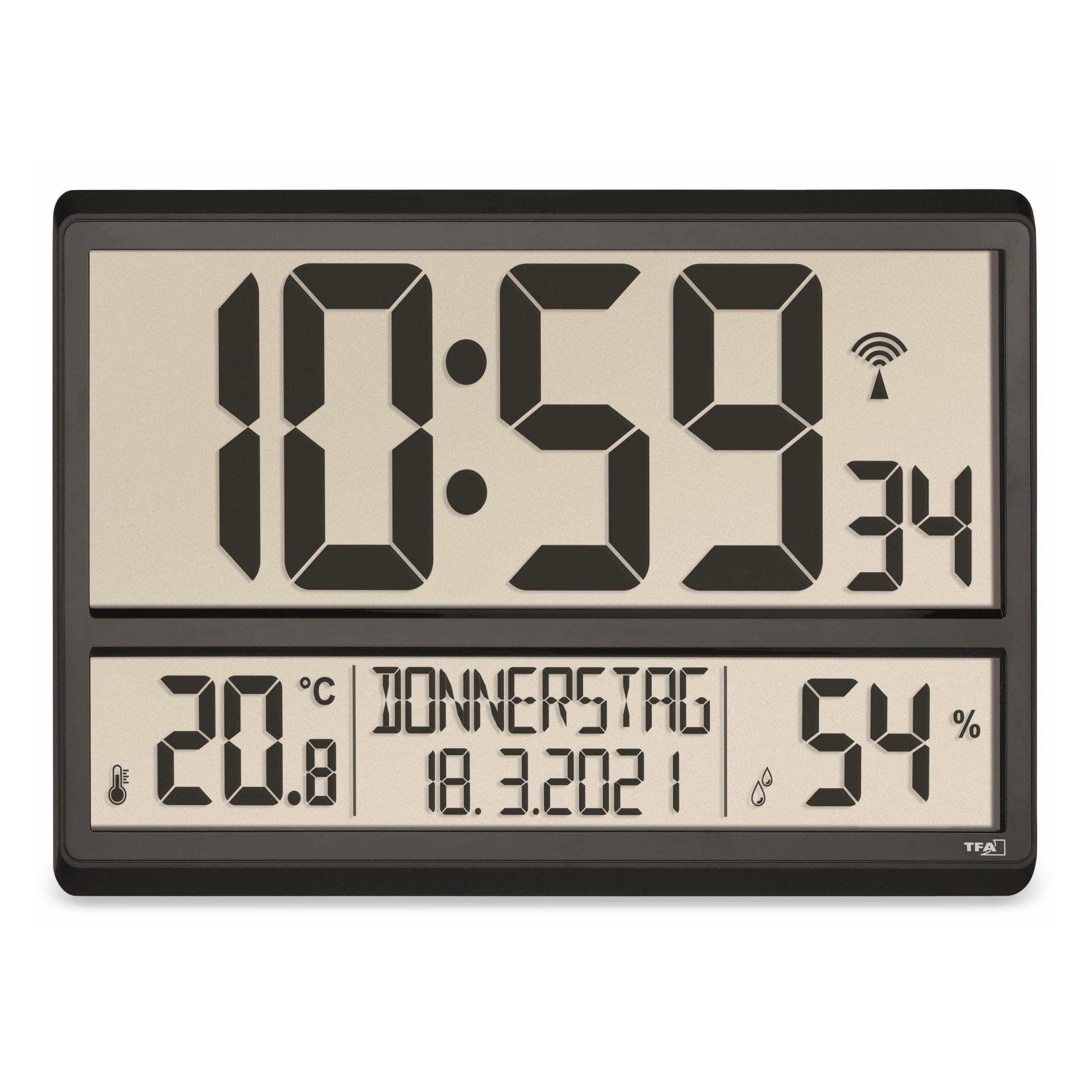 TFA XL-Funkuhr mit Hygrometer (60.4520.01)