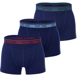 HOM Herren Boxershorts, 3er Pack - Tiago, Pants HO1, Baumwollmix, Logobund Dunkelblau / L