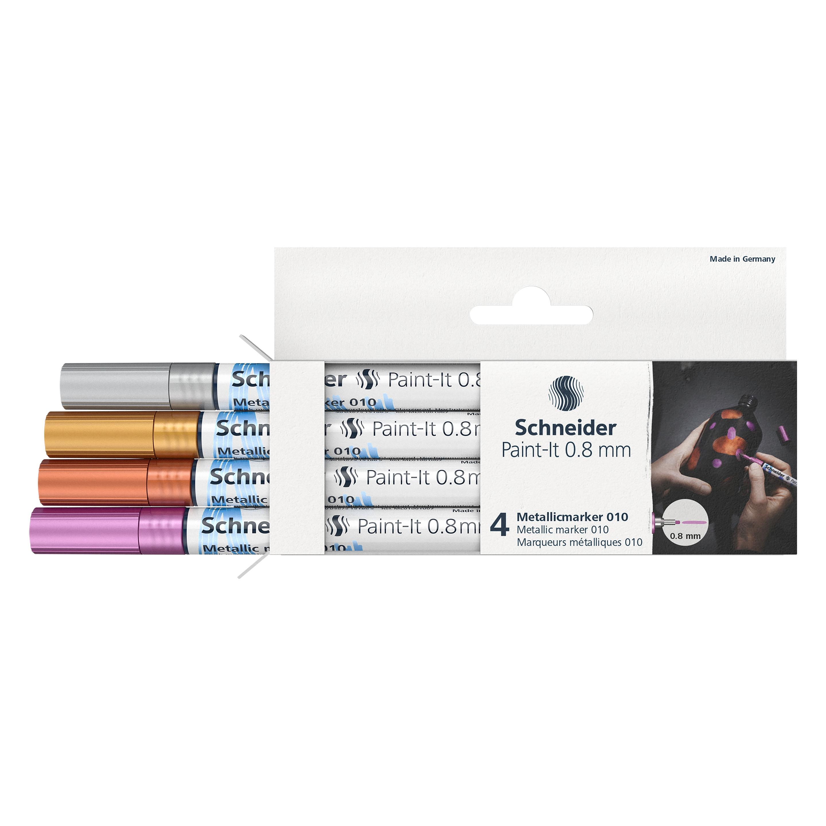 Schneider Metallicmarker Paint-It 010 0,8mm 4er Etui (4x) (ML01011501)
