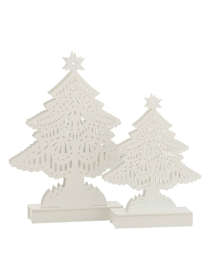 J Line LED-Dekofigur in Weiß - (B)19 x (H)28 x (T)5 cm - onesize