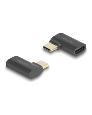 Delock USB Adapter 40 Gbps Type-C PD 3.1 240 W Stecker zu Buchse gewinkelt links Digital/Daten (60245)