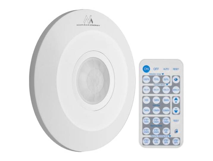 Maclean PIR bewegingsmelder, infrarood, met afstandsbediening, max.2000W, MCE467
