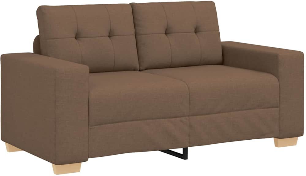 vidaXL Canapé 3 pc Marron tissu