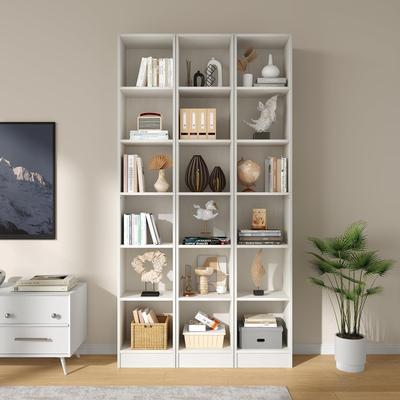 Garvee 6-Tier Book Shelf, 3-1 Tall Open Cube Storage Shelf, Narrow Bookcase for Home Office
