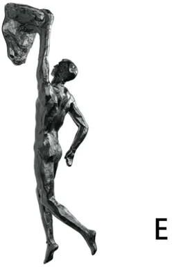 Inspired Living Climbing Athlete Wall Sculpture Modern Resin 3D Wall Art Decor e