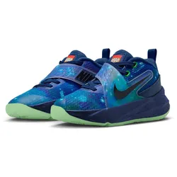 NIKE Team Hustle D 12 Basketballschuhe jüngere Kinder 400 - brave blue/black-multi-color 35