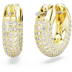 Swarovski  Dextera Kreolen Klein, Weiß, Goldlegierungsschicht, 1.5 x 1.5 cm