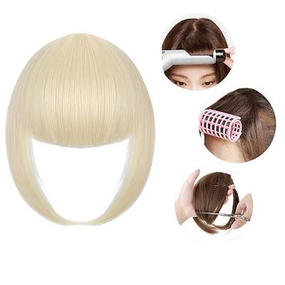 pony haarclip in pony pony fransen mit bügeln haarteile für frauen dicker pony flach ordentlich pony haarverlängerung zum täglichen tragen