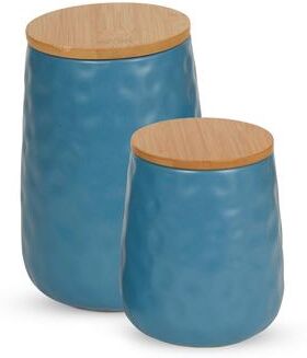 DII Matte Dimple Texture Ceramic Canister (Set of 2) - 3.25 Cup/5.75 Cup