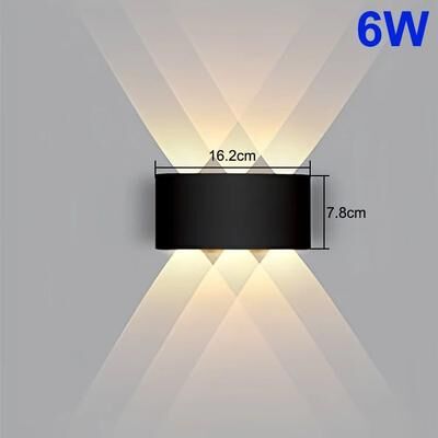 Inspire Curations Aurevo Up & Down LED Wall Lamp Modern Waterproof Outdoor & Indoor Wall Light (4W 6W 8W 10W) 6w Cold Light