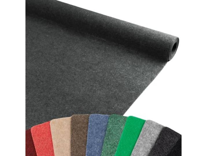 Primaflor Messeteppich Rips Malta 200x1100 cm Anthrazit