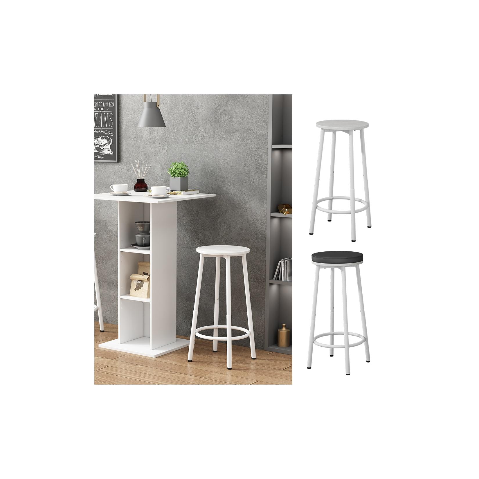 Vicco Barhocker Edmonton Weiß 31,5 x 64 cm 2er Set