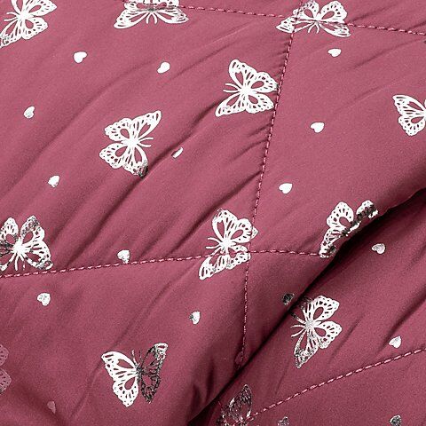 Steppstoff "Schmetterlinge", mauve