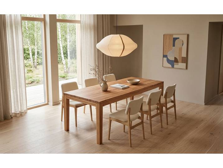 Table modèle Lyon Cœur de hêtre Naturel huilé