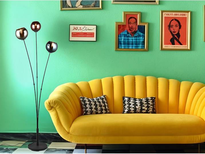 Reality Sheldon Stehleuchte E14 3-fach Multicolor