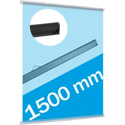Posterklemmschiene (1 Paar), 2 Aufhänger, Kunststoff, transparent, 1500 mm