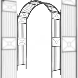 DELUKE Rosenbogen ERNST 110x40x235cm, Metall, Schwarz Rankhilfe Rosen Rankgitter Gartendekoration